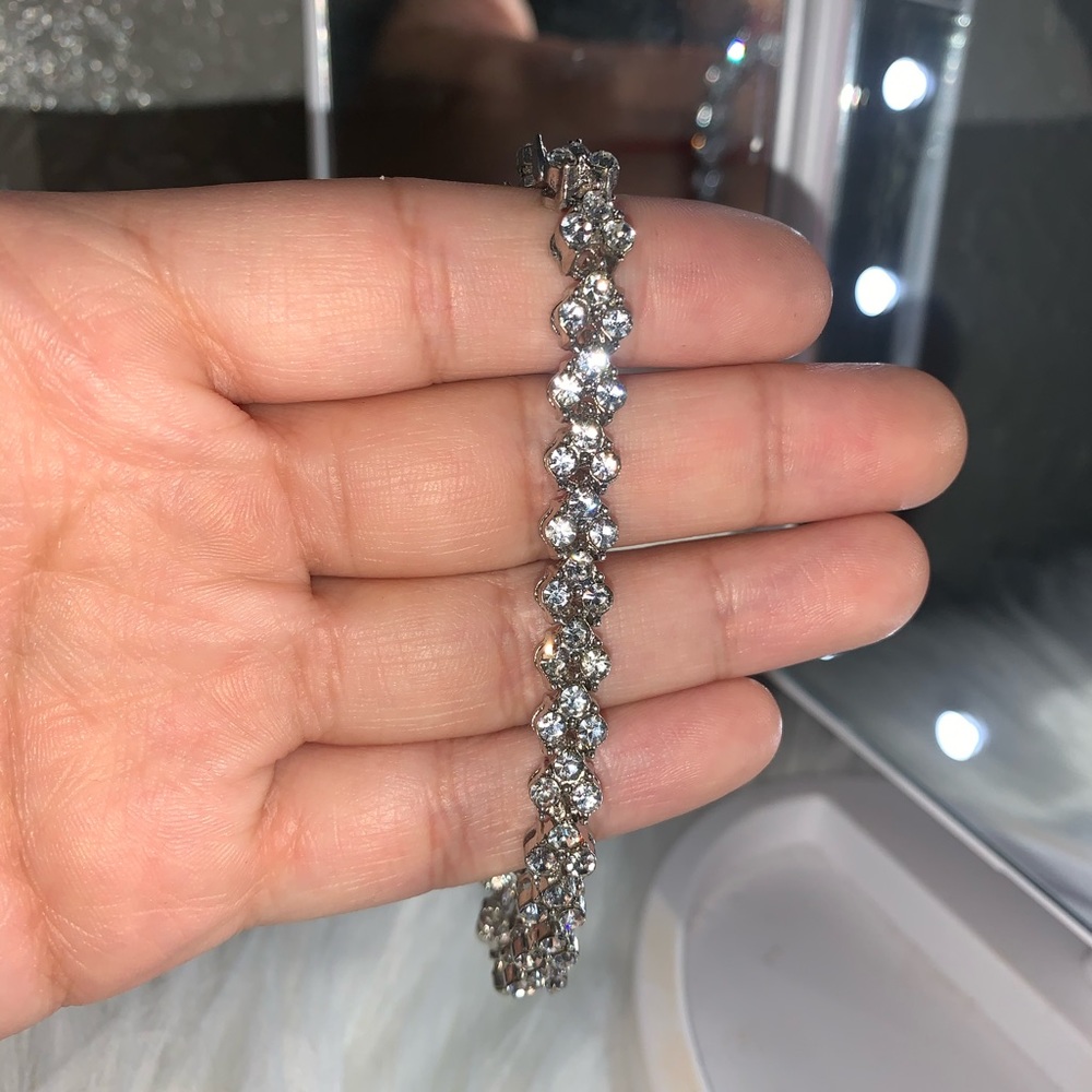 Cubic zirconia tennis bracelet